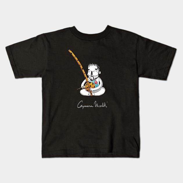 Capoeira Music Boy. Capoeira World Kids T-Shirt by beatrizescobarilustracion